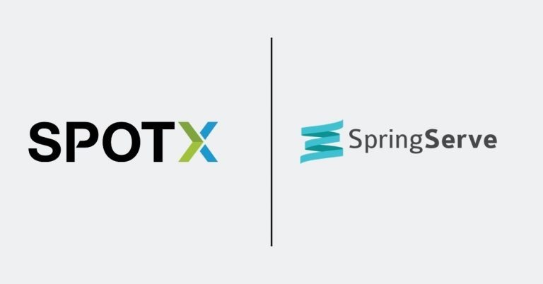 SpotX logo and SpringServe logo